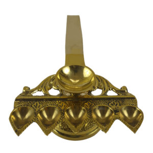 Brass Antique Pancha Harathi Big